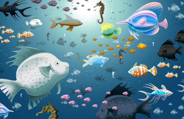 Das Virtual Fish Tank Aquarium Wallpaper