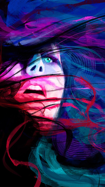 Girl Face Creative Abstraction wallpaper 360x640
