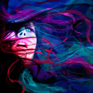 Girl Face Creative Abstraction - Obrázkek zdarma pro 208x208