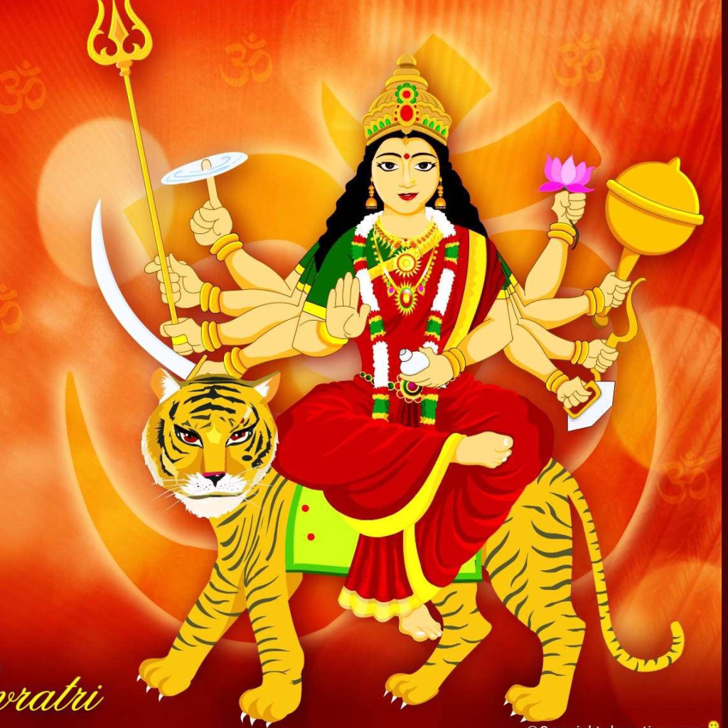 Das Maa Durga - Puja Avratri Wallpaper 1024x1024
