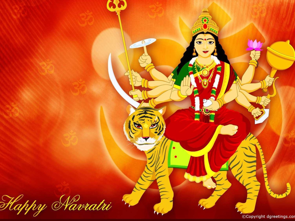 Обои Maa Durga - Puja Avratri 1024x768