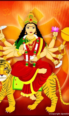 Das Maa Durga - Puja Avratri Wallpaper 240x400