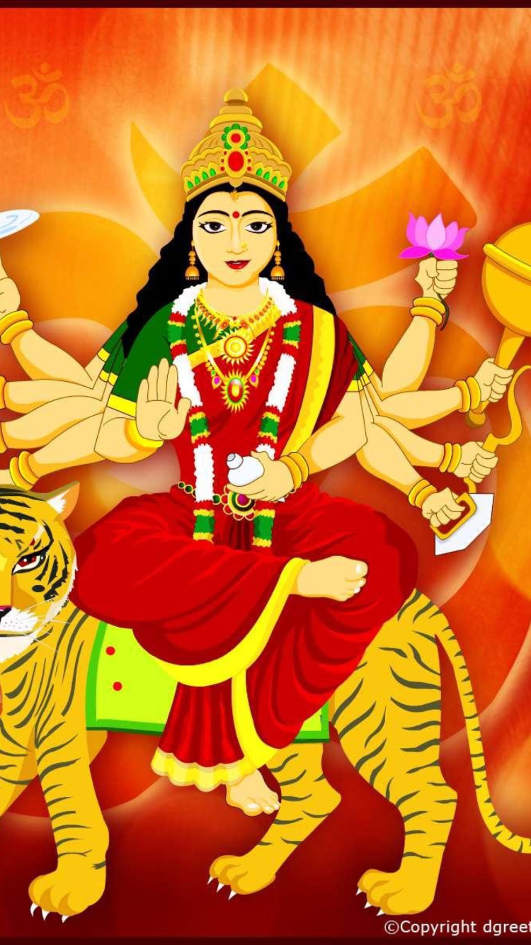 Maa Durga - Puja Avratri wallpaper 750x1334