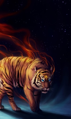 Das Power Tiger Wallpaper 240x400