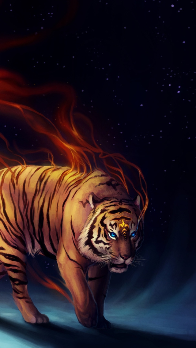 Power Tiger wallpaper 640x1136