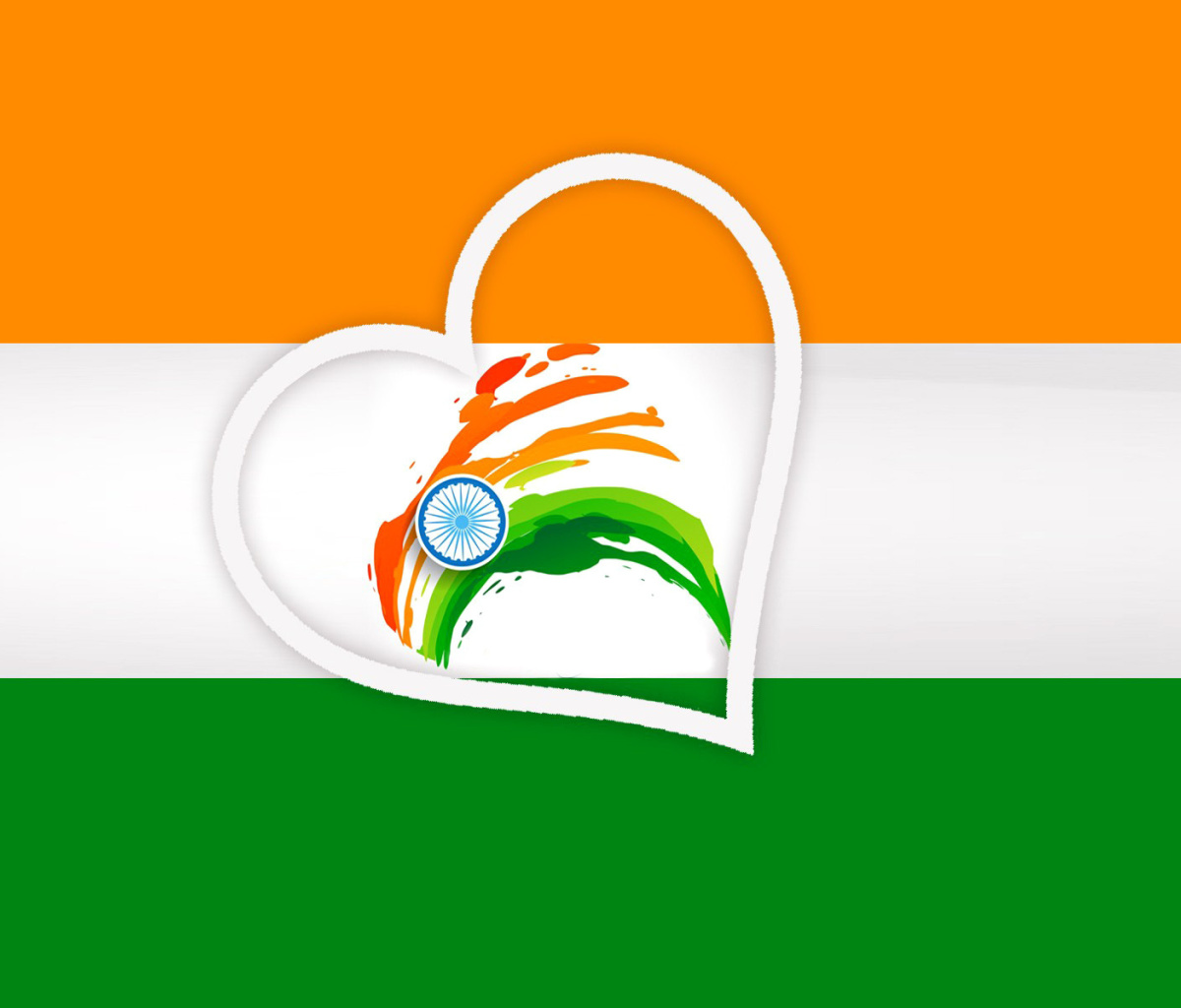 Das Happy Independence Day of India Flag Wallpaper 1200x1024