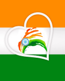 Обои Happy Independence Day of India Flag 128x160