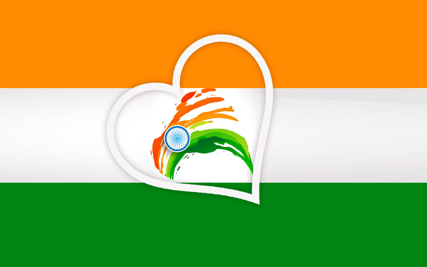 Fondo de pantalla Happy Independence Day of India Flag 1680x1050