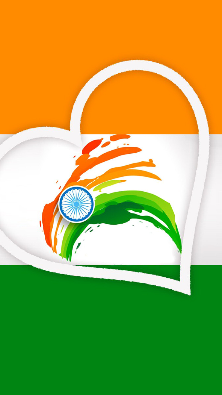 Обои Happy Independence Day of India Flag 750x1334