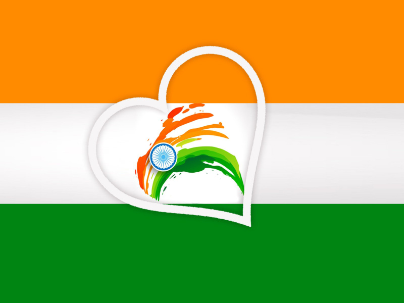 Обои Happy Independence Day of India Flag 800x600
