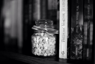 Black And White Candies Jar Background for Android, iPhone and iPad