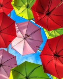 Обои Colorful Umbrellas 128x160