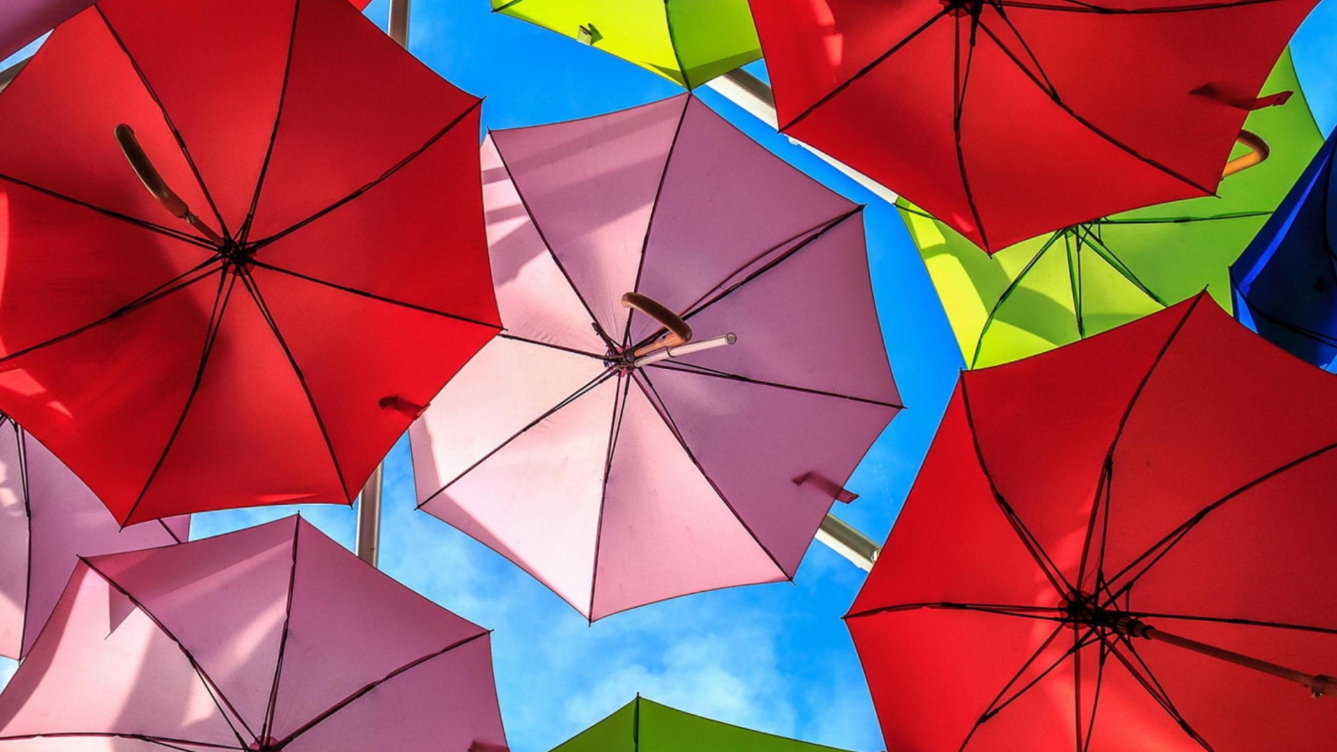 Fondo de pantalla Colorful Umbrellas 1920x1080