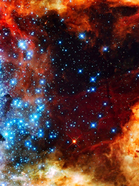 Das Starry Space Wallpaper 480x640