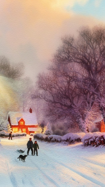 Das Christmas Walk Wallpaper 360x640