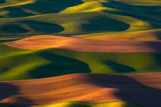 Brown and Green Hills Background for Android, iPhone and iPad