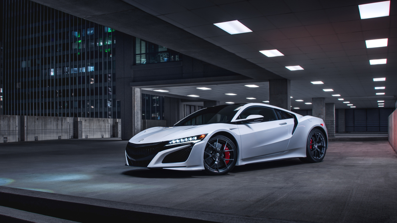 Fondo de pantalla Acura NSX in Garage 1366x768