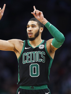 Fondo de pantalla Jayson Tatum in Boston Celtics 240x320