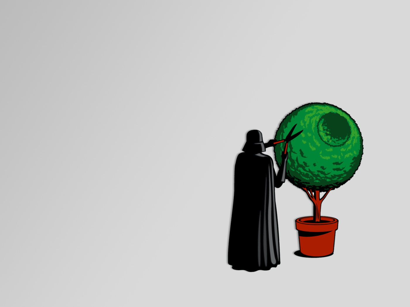 Screenshot №1 pro téma Darth Vader Funny Illustration 1400x1050