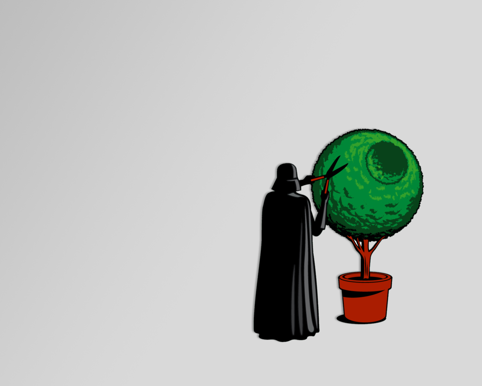 Обои Darth Vader Funny Illustration 1600x1280