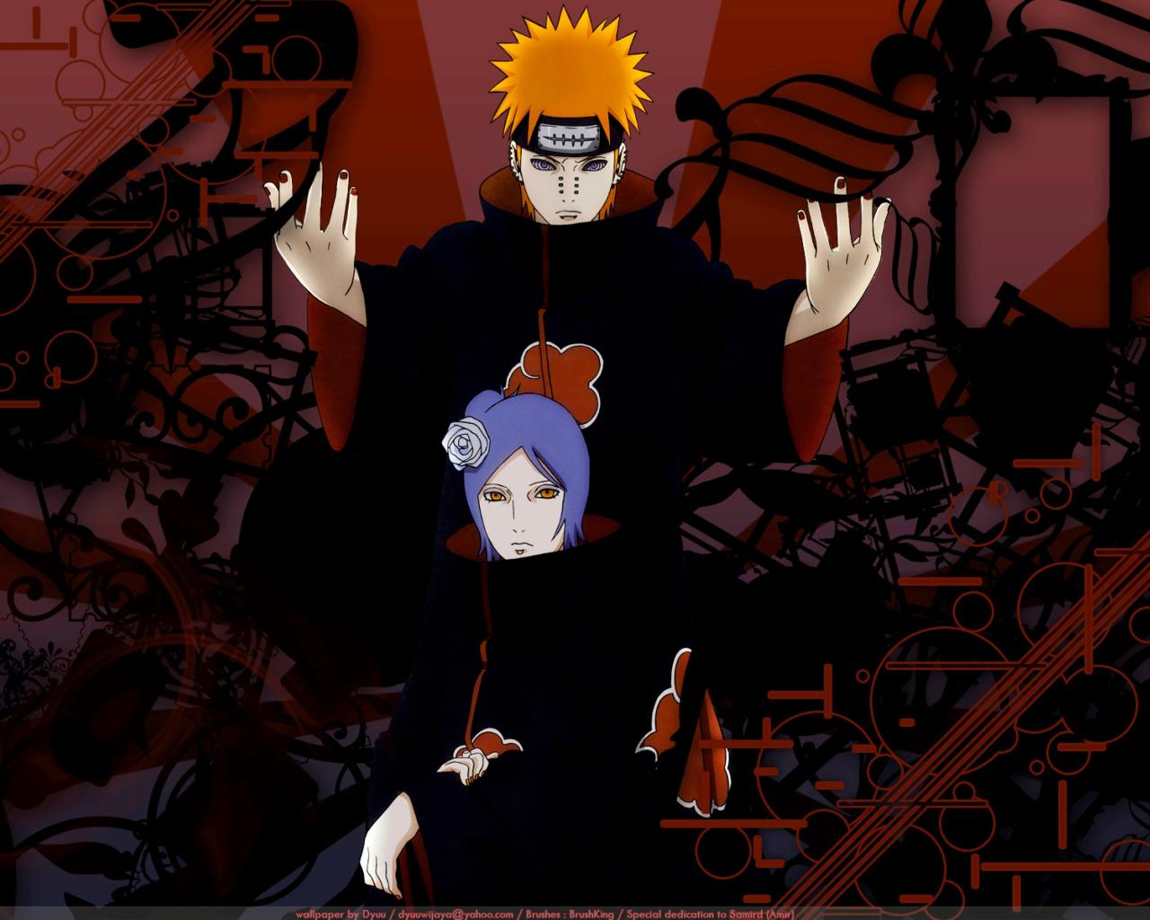 Screenshot №1 pro téma Naruto: Pein & Konan 1280x1024