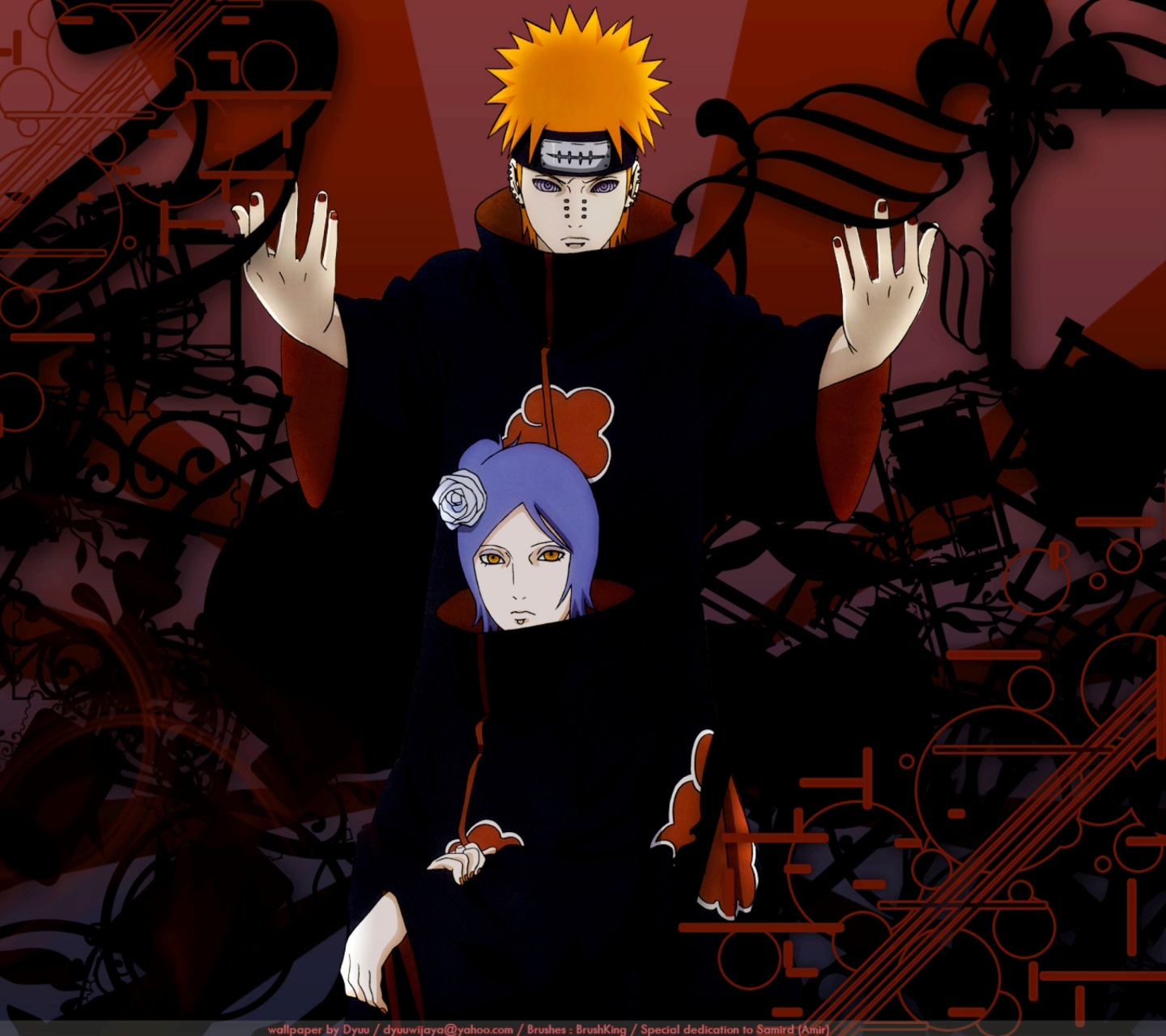Das Naruto: Pein & Konan Wallpaper 1440x1280