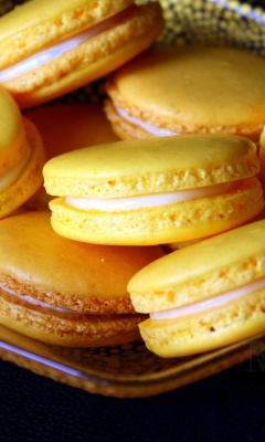 Yellow Macarons wallpaper 240x400