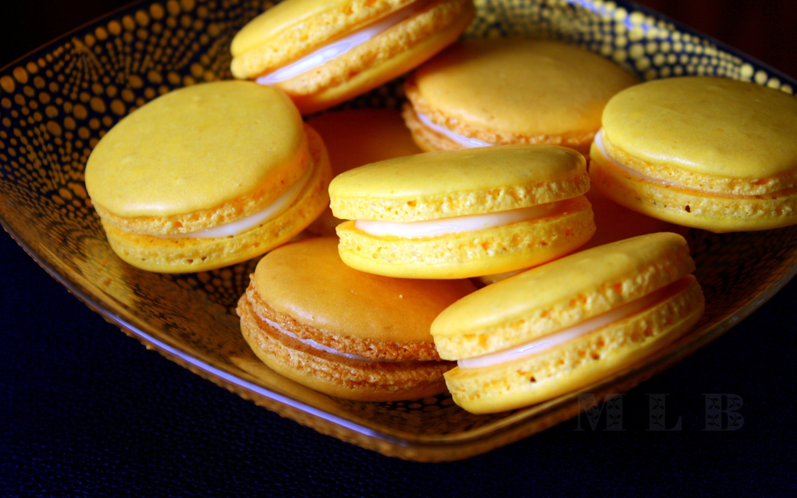 Yellow Macarons wallpaper 2560x1600