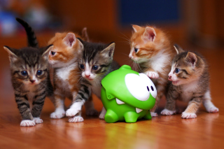 Kostenloses Interactive Kittens Toy Wallpaper für Android, iPhone und iPad