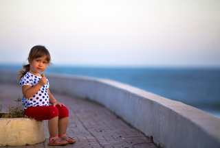 Child Eating Ice Cream Wallpaper for Android, iPhone and iPad