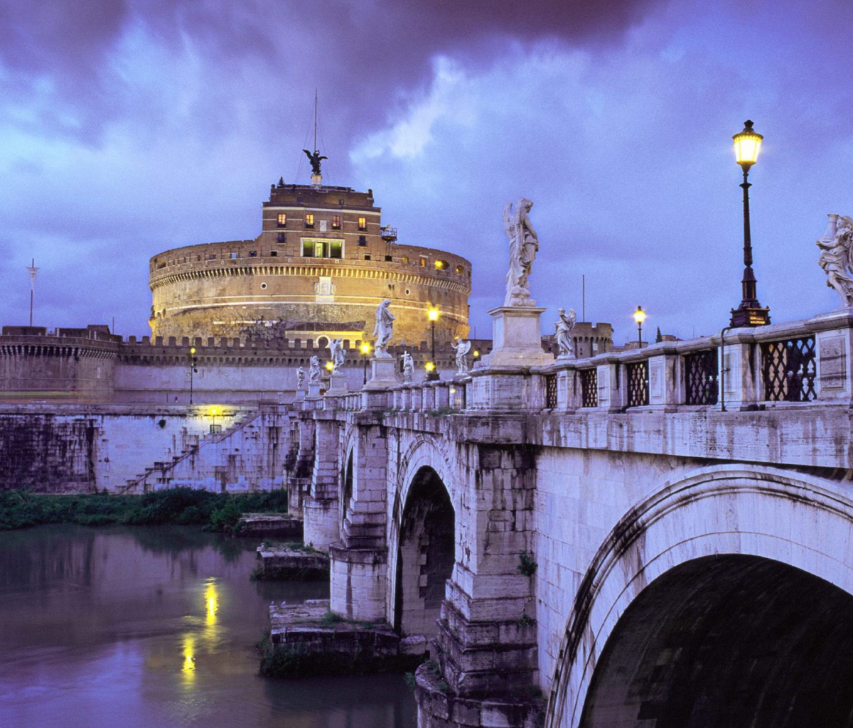 Screenshot №1 pro téma Castle Sant Angelo Bridge Rome Italy 1200x1024