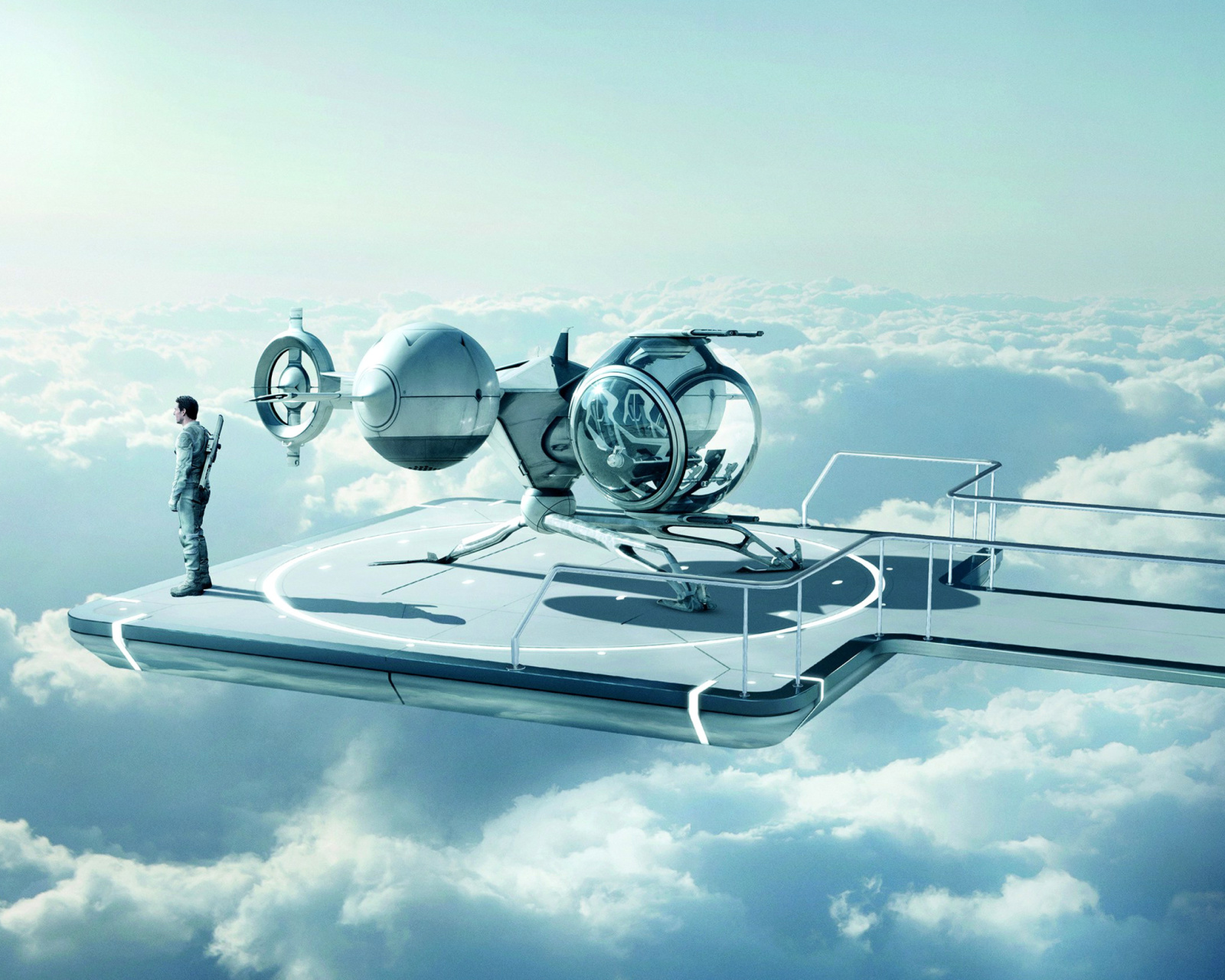 Обои Oblivion science fiction movie with Tom Cruise 1600x1280