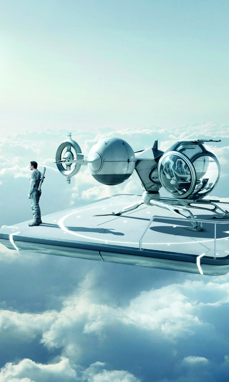 Обои Oblivion science fiction movie with Tom Cruise 768x1280