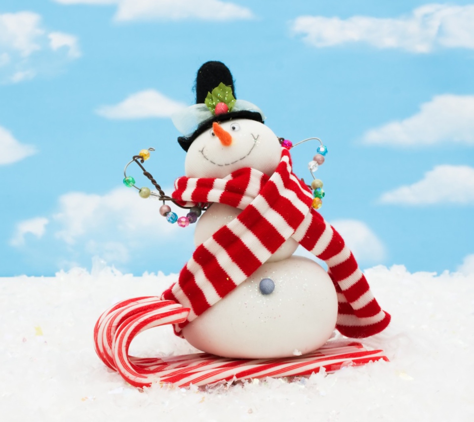 Das Cool Snowman Wallpaper 960x854