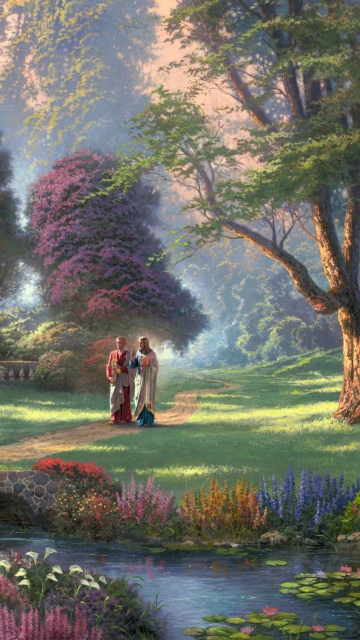 Screenshot №1 pro téma Jesus Painting By Thomas Kinkade 360x640