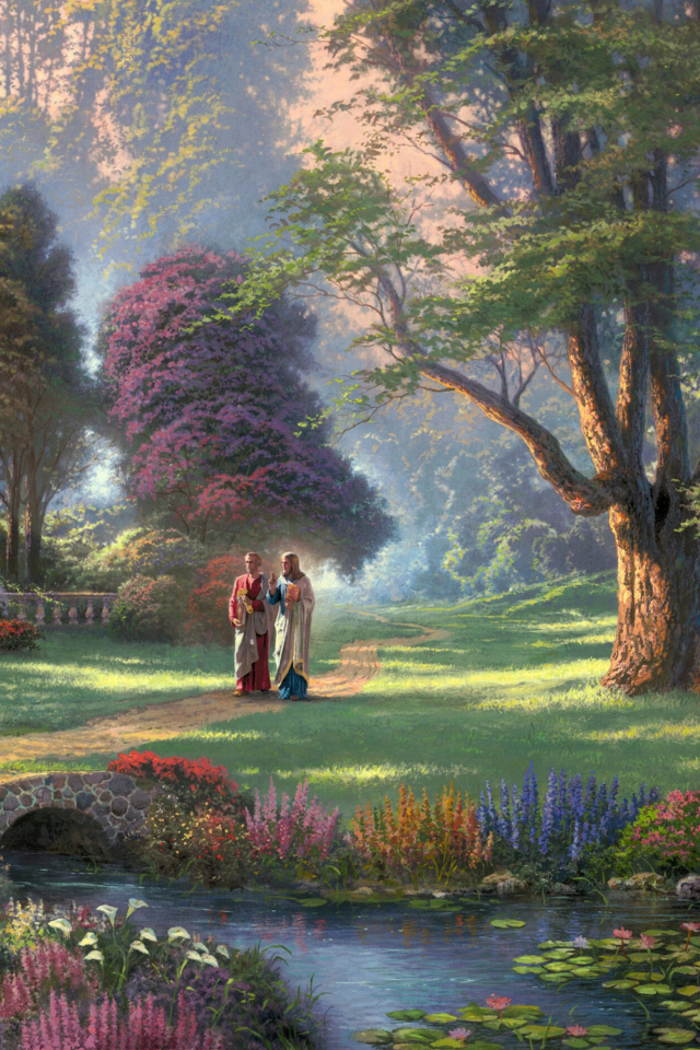 Screenshot №1 pro téma Jesus Painting By Thomas Kinkade 640x960