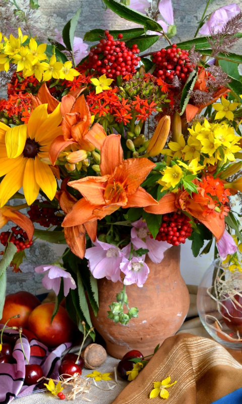 Autumn Bouquet wallpaper 480x800