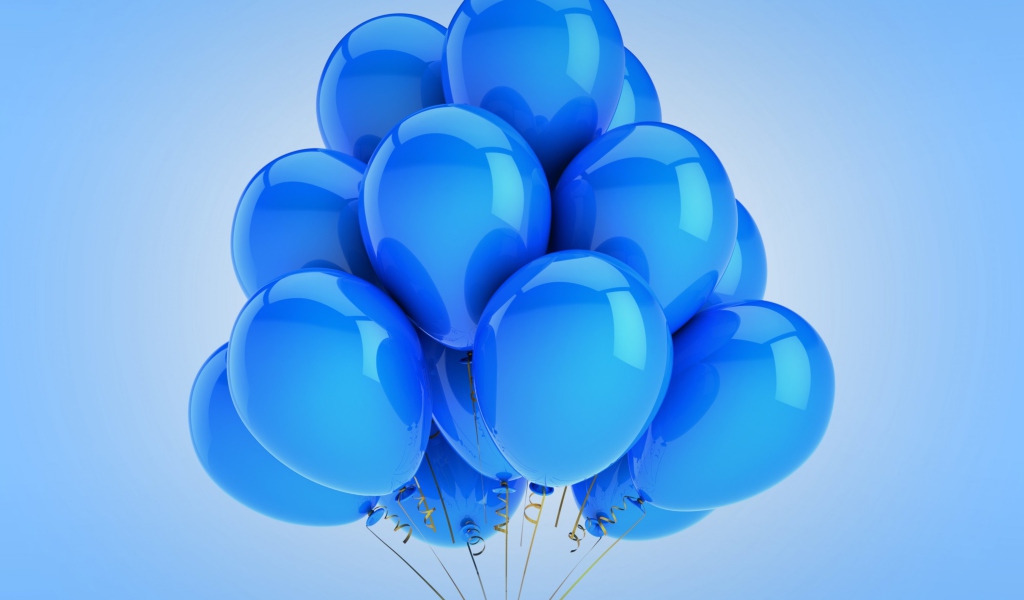 Blue Balloons wallpaper 1024x600