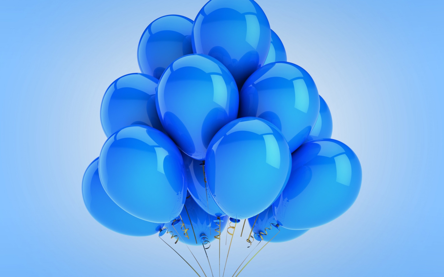 Das Blue Balloons Wallpaper 1680x1050