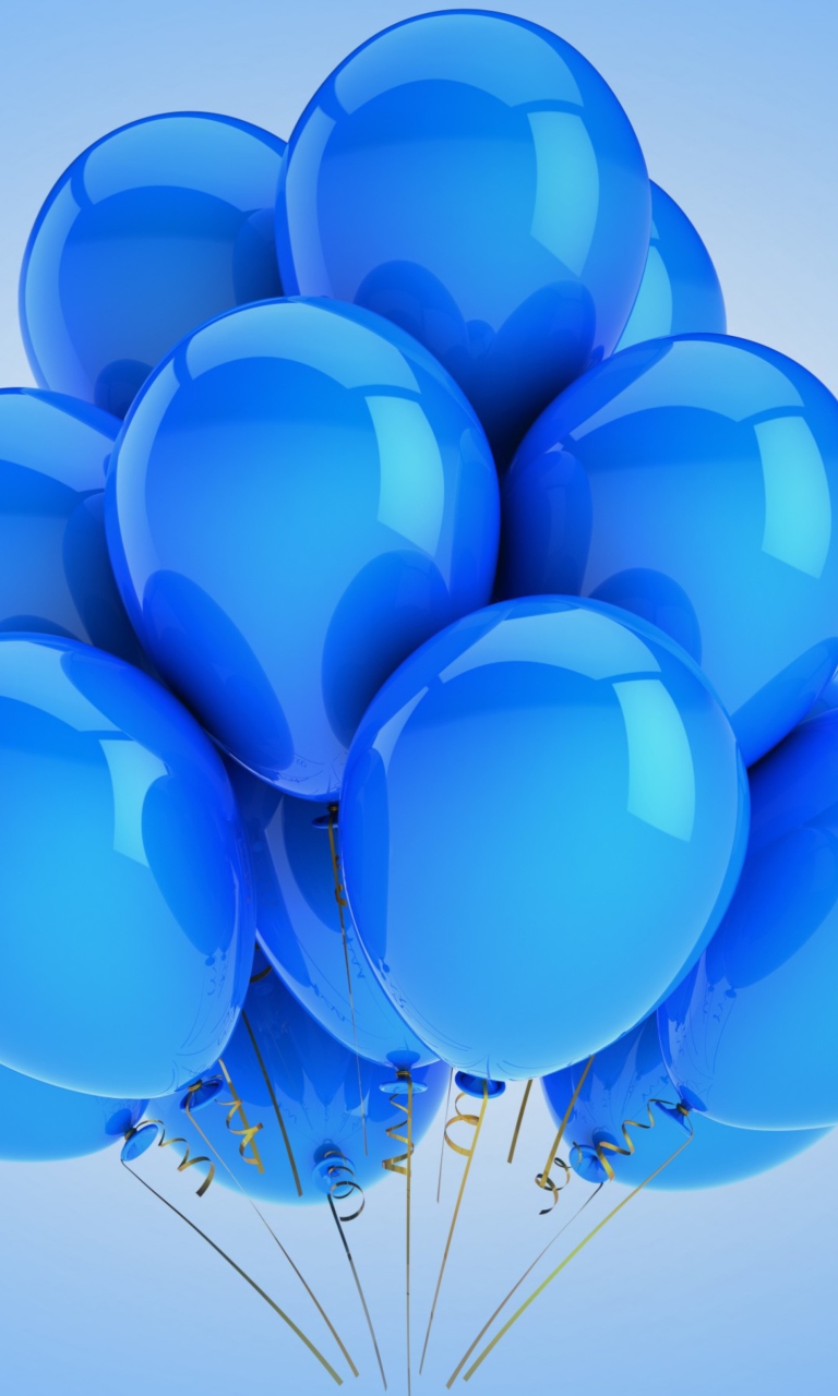 Blue Balloons wallpaper 768x1280