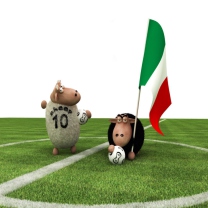 Fondo de pantalla Sheep Playing Football 208x208