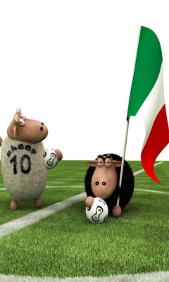 Screenshot №1 pro téma Sheep Playing Football 240x400