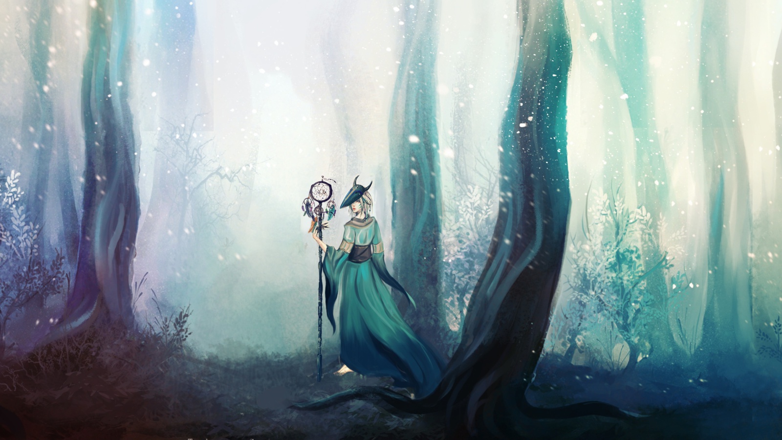 Fondo de pantalla Fairy in Enchanted forest 1600x900