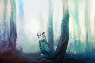 Fairy in Enchanted forest - Obrázkek zdarma pro 720x320