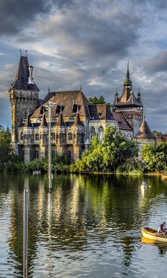 Sfondi Vajdahunyad Castle in Budapest 240x400