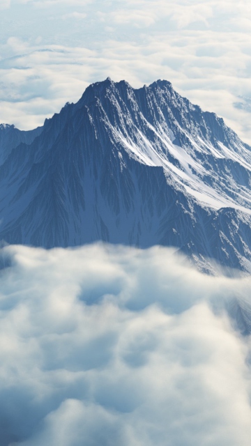 Sfondi Mountain In Clouds 360x640