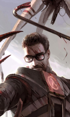 Gordon Freeman in Half Life Game screenshot #1 240x400