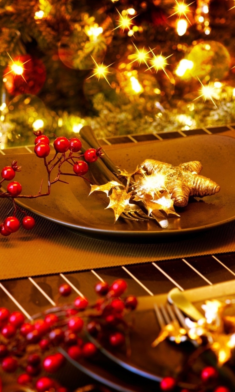 Christmas Table Decorations wallpaper 768x1280