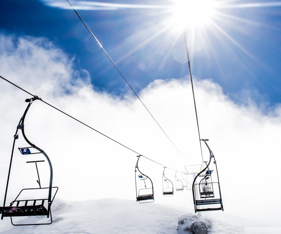 Das Ski Ropeway Wallpaper 960x800