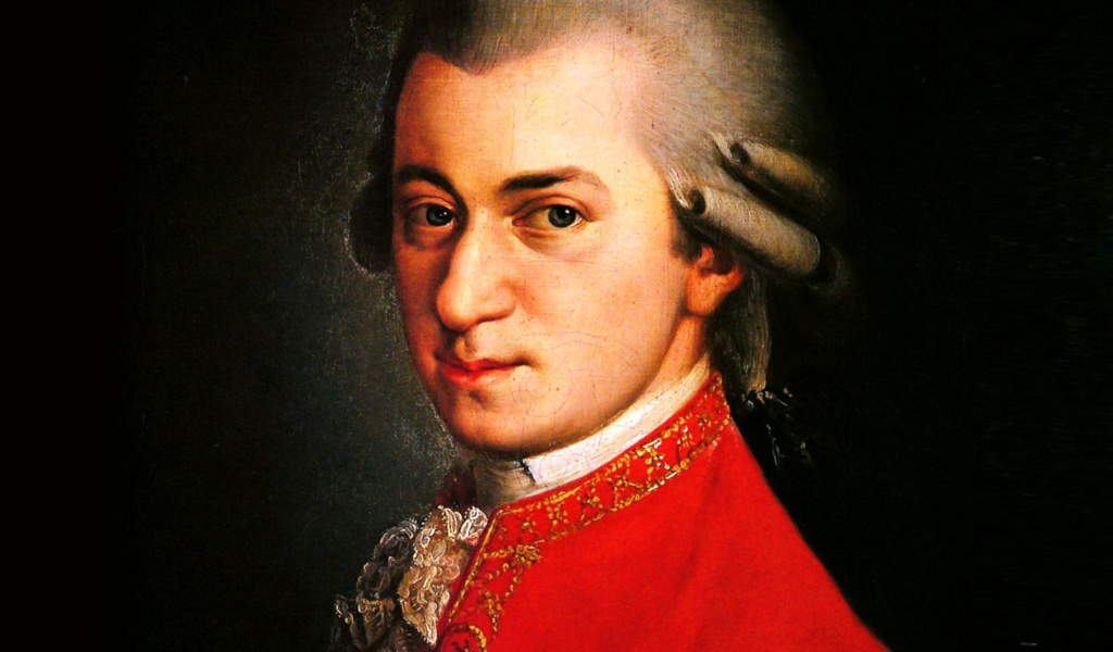 Обои Wolfgang Amadeus Mozart 1024x600
